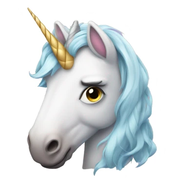 sad unicorn sticker