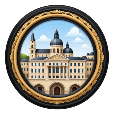 architectural heritage europe round sticker