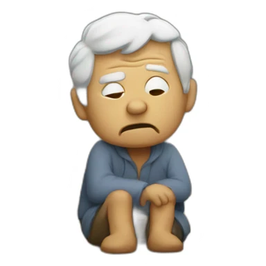 an old sad man pukes into a valley sticker