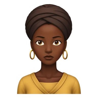 Tall serious African women  sticker