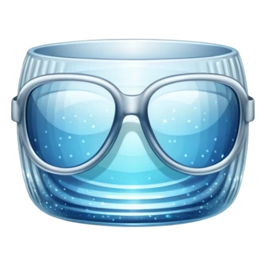 glass glasses with a ribbed structure, with sparkles sticker