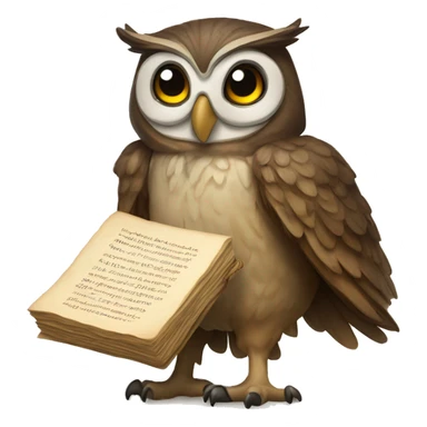 Owl carrying a manuscrypt sticker