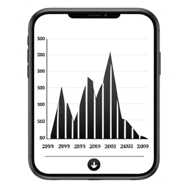black and white vertical chart sticker