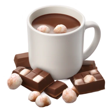 Chocolat chaud avec des mini guimauves  sticker