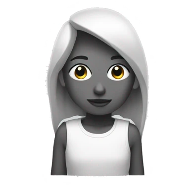 cara nada blanco y negro sticker