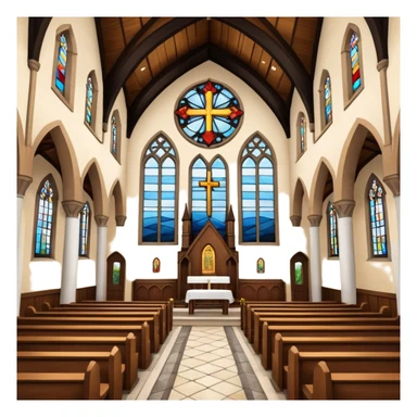 interior of a church sticker