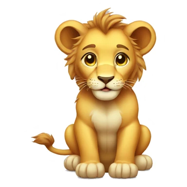 cute baby lion sticker