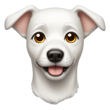White pointy eared dog sticker