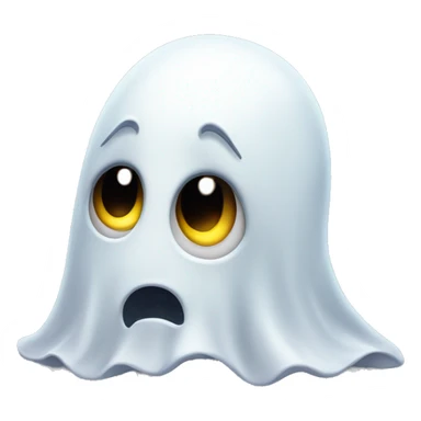 a scared cute ghost sticker
