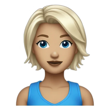 roller derby blue sticker