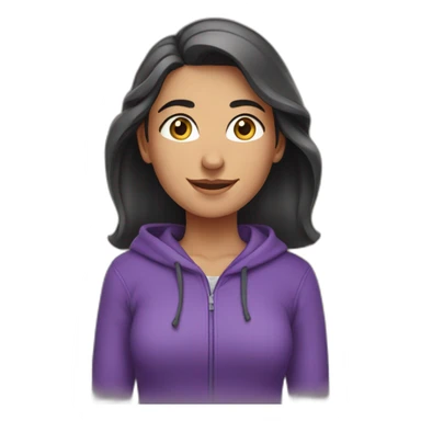 Armenian women in purple sweatshirt and congratulating someone sticker