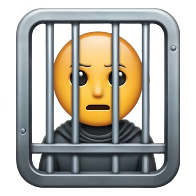 Behind jail bars sticker