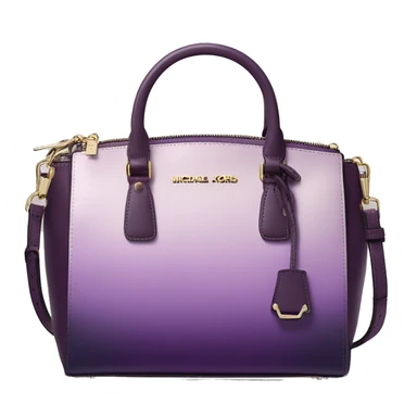Realistic isolated lavender to dark plum ombre Michael Kors satchel purse.  sticker