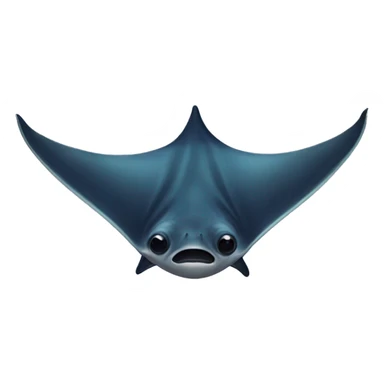Aesthetic manta ray sticker
