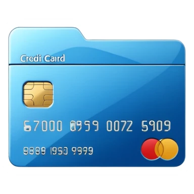 3D style credit card icon, no text sticker