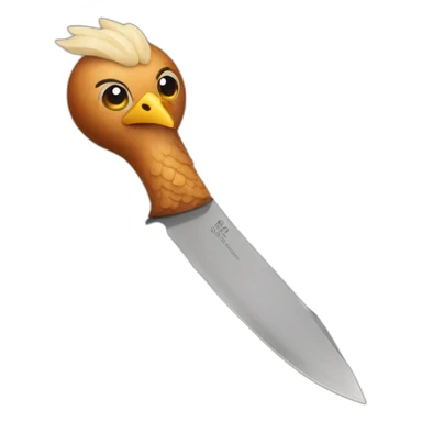 Knife chicken sticker
