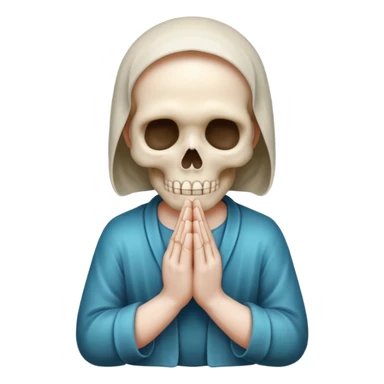 skull praying sticker