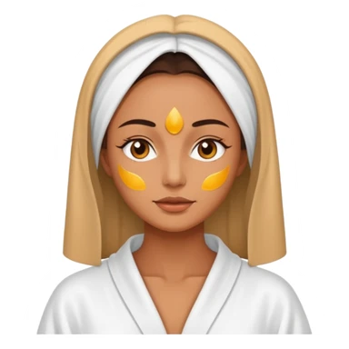 detox facial woman wearing robe sticker