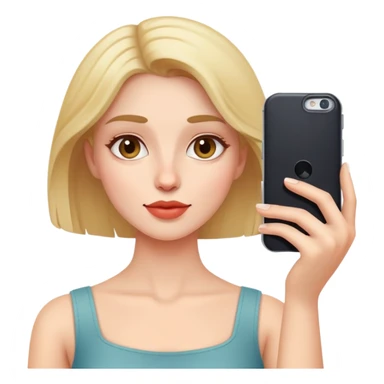 woman taking a selfie sticker