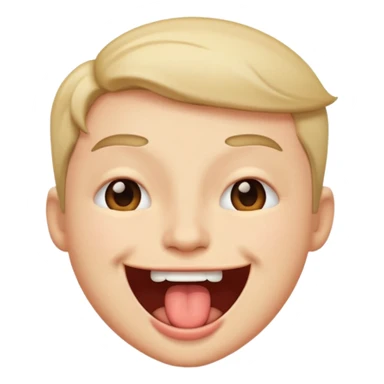 Winking with mouth open sticker