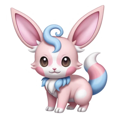 Colorful Sylveon-Espurr-Minccino-hybrid sticker