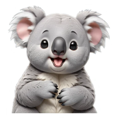 cinematic-cute-yawning-realistic fluffy koala-portrait-emoji,-head-tilted-slightly-with-a-dramatic,-wide-open-yawn,-showcasing-a-soft,-downy-grey-fur-with-drooping-ears-and-round-eyes-barely-open-in-drowsy-contentment,-simplified-yet-irresistibly-adorable, realistic fluffy sticker