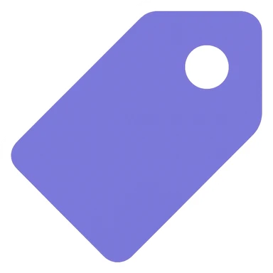 price tag icon, modern style, colored in purple RGB shade sticker