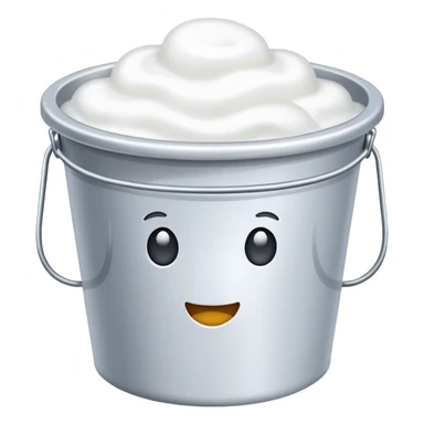 Bucket with foam inside sticker