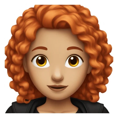 Beautiful Girl with red hair and black clothes sticker