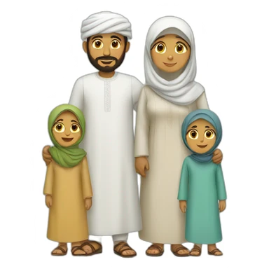 muslim family from morroco sticker
