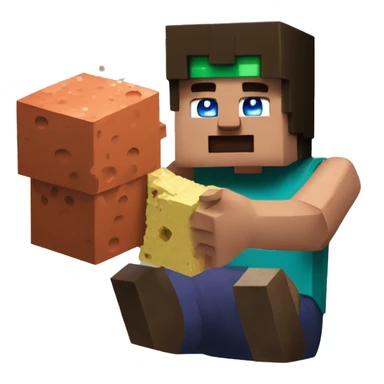 kacperman552 minecraft eating bricks sticker