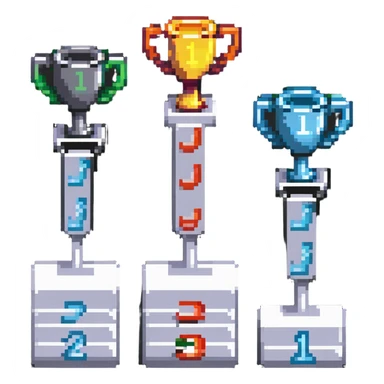 ranking podium with 1st 2nd 3rd places clearly shown sticker