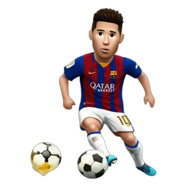 Ronaldo frappe Messi avec un ballo sticker