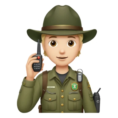 mountain ranger with walkie talkie sticker