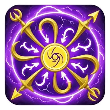 Wiz 101 casting sigil purple and yellow inspired storm magic  sticker