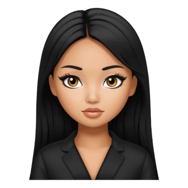 asian tanned beauty standard, pretty bratz baddie, black eyeliner sticker