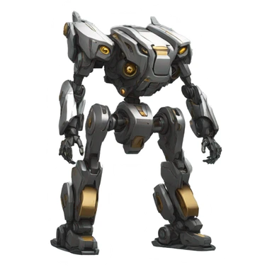 Futuristic mechanical lombax-mecha full body sticker