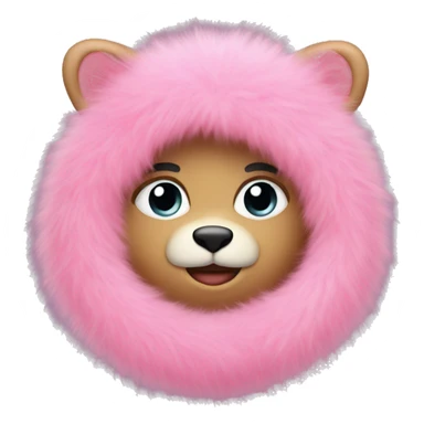 Pink fur coat  sticker