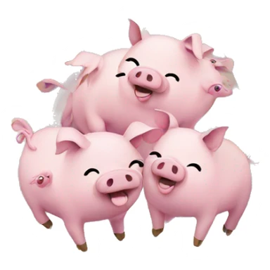 Rainbow with flying pigs sticker