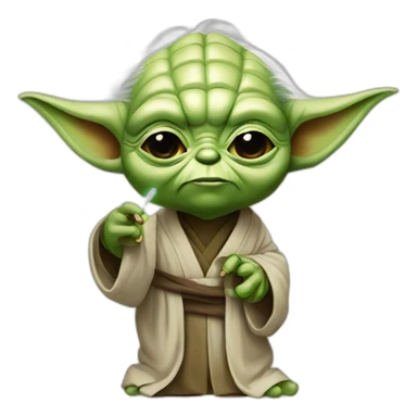 yoda-smooking sticker