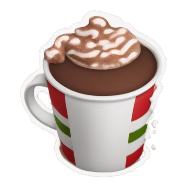 Christmas red cup with hot chocolate  sticker