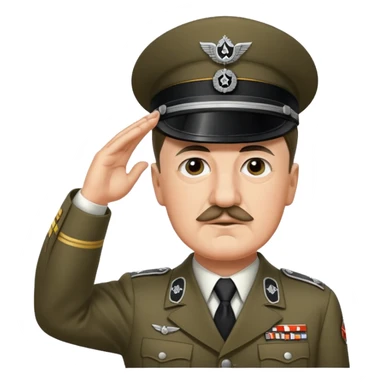 Adolf Hitler saluting  sticker