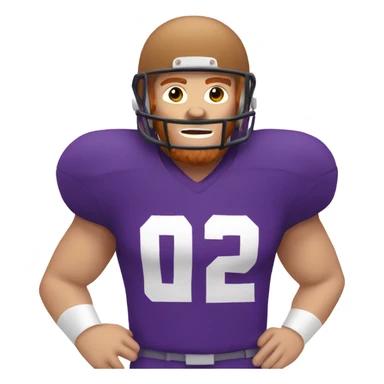 Ginger jesus playing American football in purple uniform  sticker