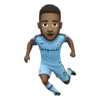 manchester city player running big head sticker