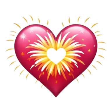 firework hearts sticker