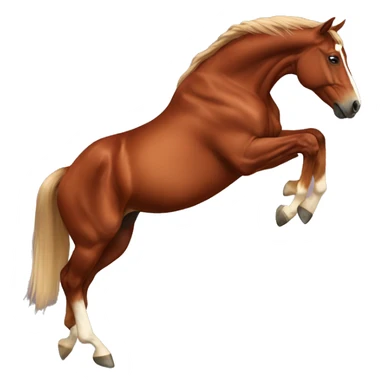 chestnut colored bucking horse sticker