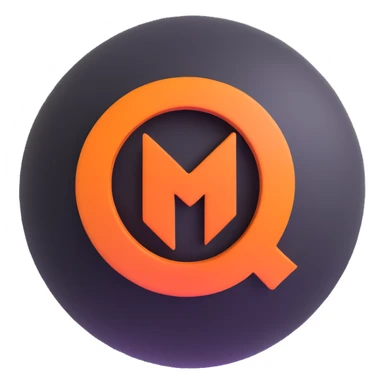 modern minimalist 3D sphere logo sticker