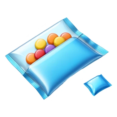 blue packet of candy sticker