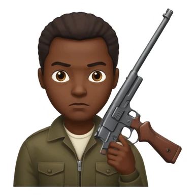African American gangster terrorist with a gun sticker