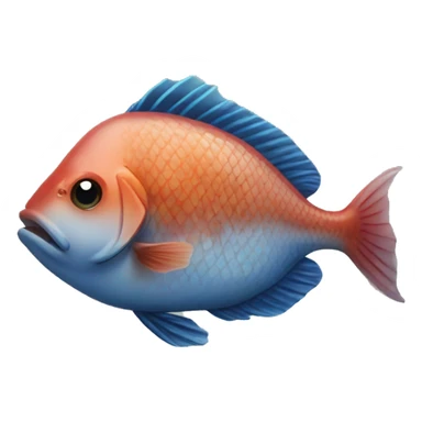 A fish pouting  sticker